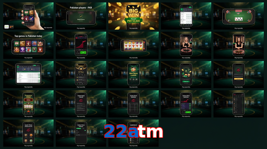 Main screen of 22Atm bet page for PK players
